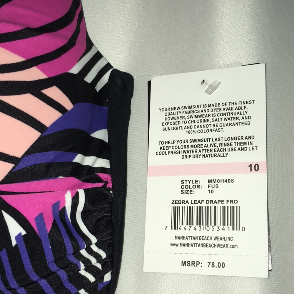 Maxine of Hollywood-NWT-1 pc Swimsuit-Size 10 - Picture 4 of 11
